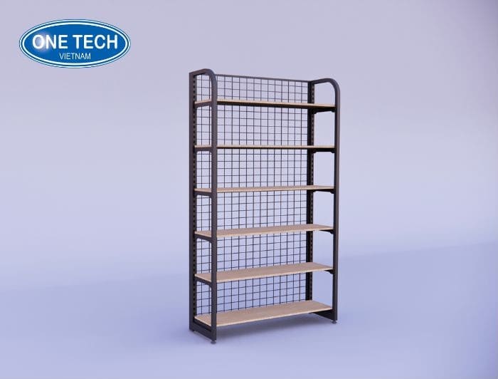 Kệ gỗ khung sắt áp tường tại Hải Phòng