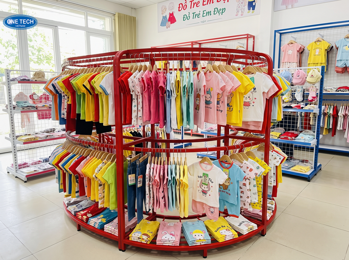 Địa chỉ uy tín cung cấp kệ trưng bày quần áo trẻ em Hải Phòng
